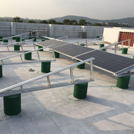 flat roof solar mounting structure