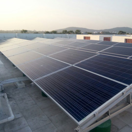 flat roof solar module mounting structure