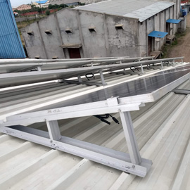 Metal sheet roof solar module mounting structure